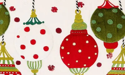 Mackenzie-childs Mackenzie Childs Festive Ornaments Lumbar Accent Pillow In Multi