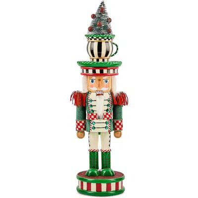 Mackenzie-childs Mackenzie Childs Check It Out Teacup Nutcracker In Green