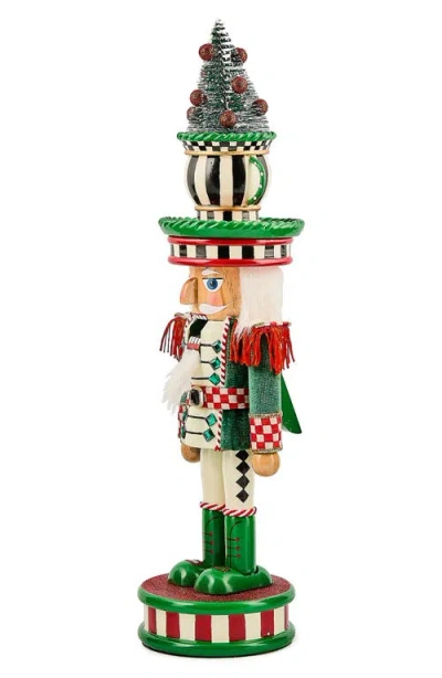Mackenzie-childs Mackenzie Childs Check It Out Teacup Nutcracker In Green
