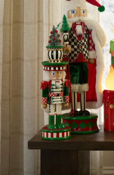 Mackenzie-childs Mackenzie Childs Check It Out Teacup Nutcracker In Green
