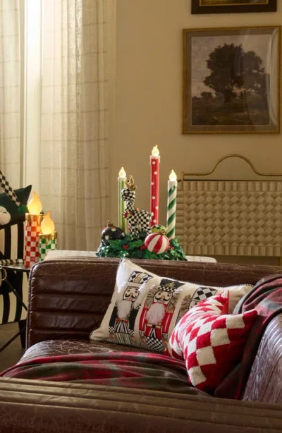 Mackenzie-childs Mackenzie Childs Check It Out Illuminated Deer & Candle Centerpiece In Multi