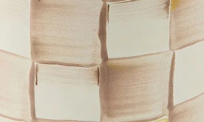 Mackenzie-childs Mackenzie Childs Mocha Check Enameled Steep 7-cup Measure In Brown