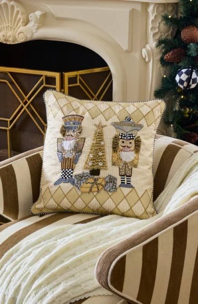 Mackenzie-childs Mackenzie Childs Glam Up Nutcracker Throw Pillow In Neutral
