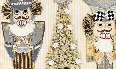 Mackenzie-childs Mackenzie Childs Glam Up Nutcracker Throw Pillow In Neutral