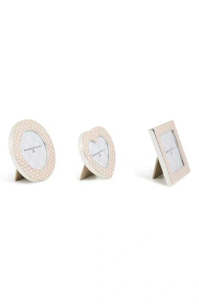 Mackenzie-childs Mackenzie Childs Set Of Three Celebrate Rosy Assorted Frames In Neutral