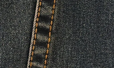 True Religion Super Flatlock Denim Trucker Jacket In Black