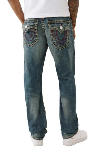 True Religion Ricky Super T Straight Fit Jeans In Dark Dusty In Blue