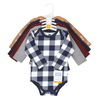 Hudson Baby Thermal Long Sleeve Bodysuits In Multi