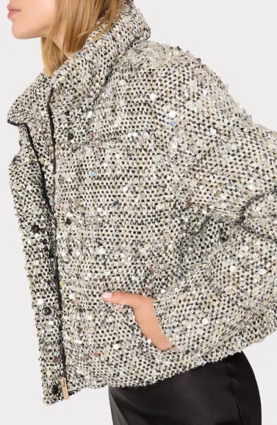 Milly Hayes Sequin Puffer Jacket In Multi
