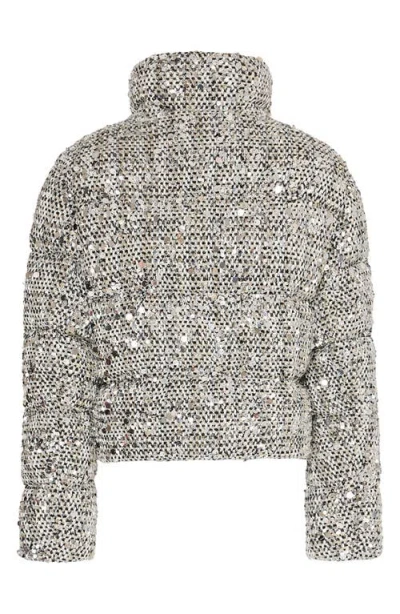 Milly Hayes Sequin Puffer Jacket In Multi