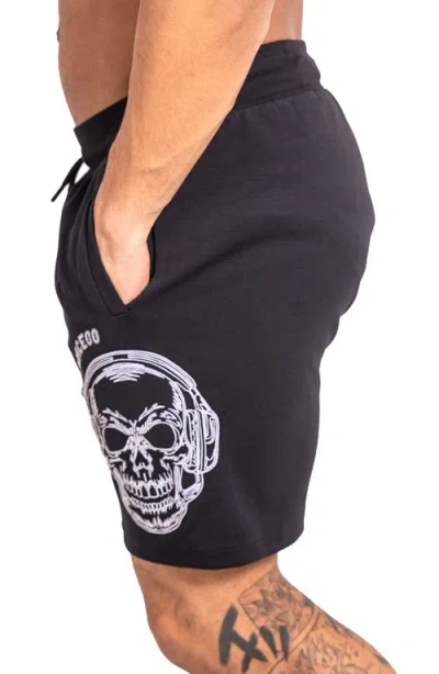 Maceoo Skull 80 Drawstring Shorts In Black