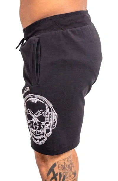 Maceoo Skull 80 Drawstring Shorts In Black
