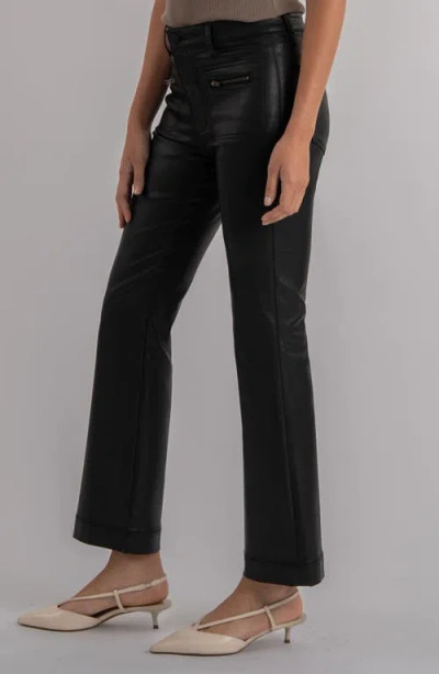 Kut From The Kloth Kelsey Crop Kick Flare Jeans In Black