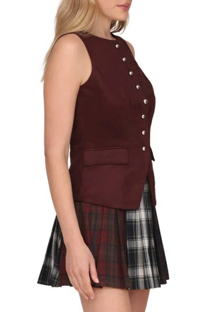 Avec Les Filles Women's Sleeveless Top In Burgundy