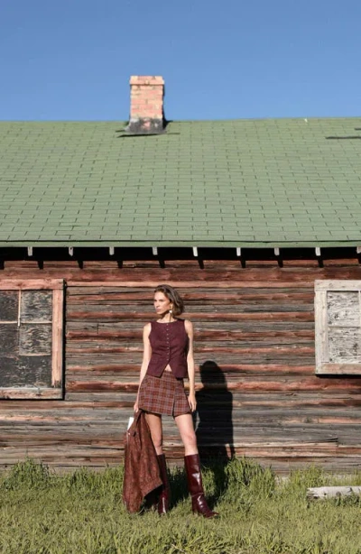 Avec Les Filles Women's Sleeveless Top In Burgundy