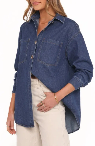 Petal And Pup Petal & Pup Anicia Denim Button-up Shirt In Blue