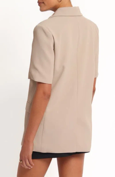 Petal And Pup Petal & Pup Nora Short Sleeve Blazer In Neutral
