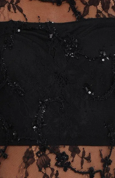 Petal And Pup Petal & Pup Zina Sequin & Lace Jumpsuit In Black