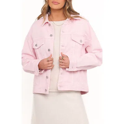Petal And Pup Petal & Pup Larosa Denim Trucker Jacket In Pink