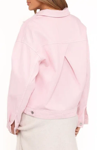 Petal And Pup Petal & Pup Larosa Denim Trucker Jacket In Pink