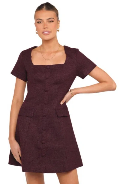 Petal And Pup Petal & Pup Sutton Tweed Minidress In Brown