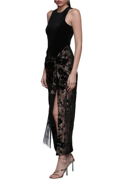 Avec Les Filles Women's Sarong Combo Fringe Drape Dress In Multi