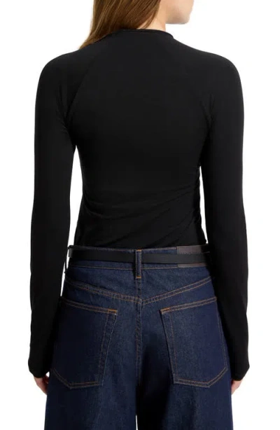 Marcella Minetta Stretch Jersey Top In Black
