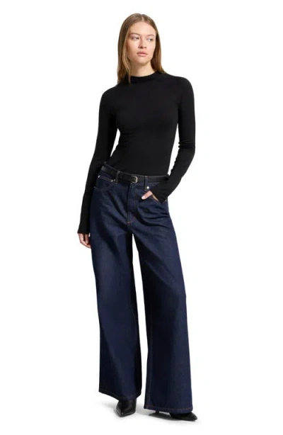 Marcella Minetta Stretch Jersey Top In Black