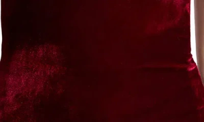 Marcella Gavin Strapless Velvet Top In Red