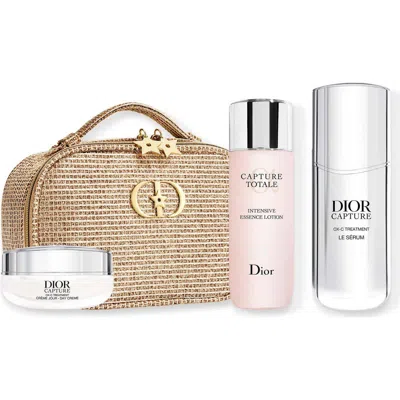 Dior Capture Lotion, Serum And Cream Gift Set In Transparent