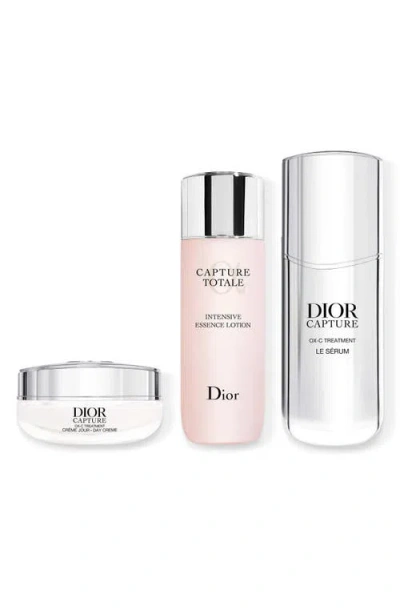 Dior Capture Lotion, Serum And Cream Gift Set In Transparent