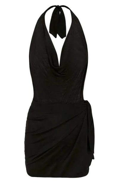 Vix Paula Hermanny Solid Tilly Sh Cup Cover Up Dress In Black