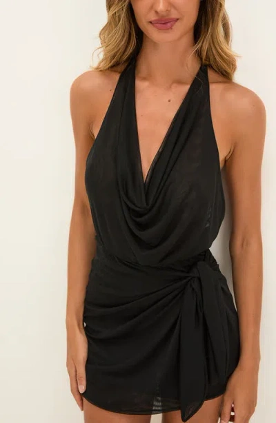 Vix Paula Hermanny Solid Tilly Sh Cup Cover Up Dress In Black