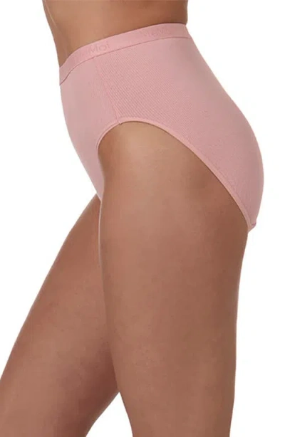 Memoi Seamless Rib 3-pack Briefs In White