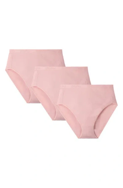 Memoi Seamless Rib 3-pack Briefs In White