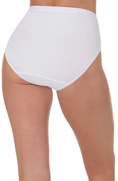 Memoi Seamless Rib 3-pack Briefs In White