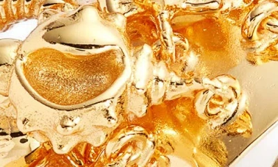 Nest Jewelry Tiny Shells Charm Adjustable Ring In Gold