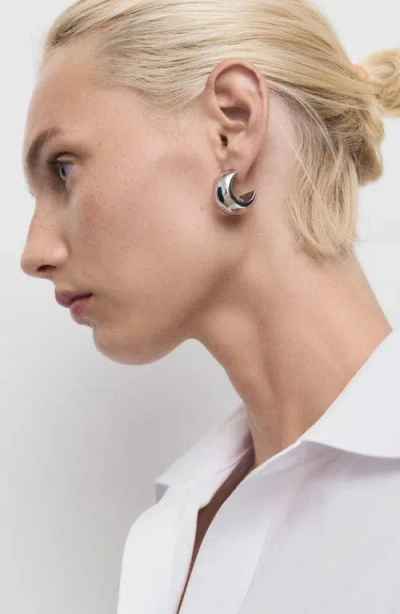 Mango Button-down Woven Shirt In White