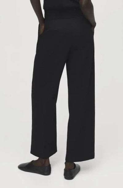 Mango Women's Straight-fit Pleated Pants In Black