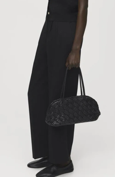 Mango Women's Straight-fit Pleated Pants In Black