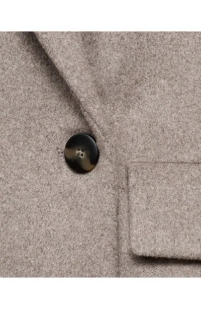 Mango Double-breasted Wool Coat In Brown