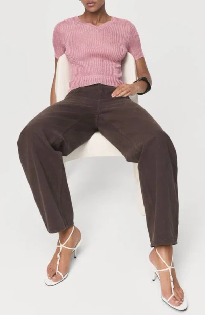 Mango Semi-transparent Lurex Sweater Pastel Pink In Pink