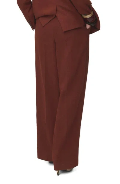 Mango Women's Modal Straight-fit Pants In Brown