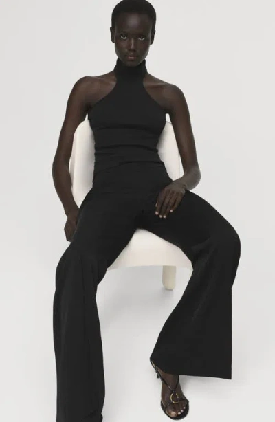 Mango Women's Long Flared Pants In Black