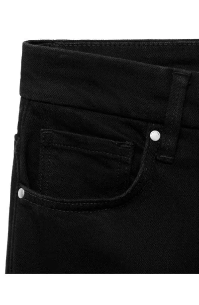 Mango Violet Flared High-rise Jeans Black Denim In Black
