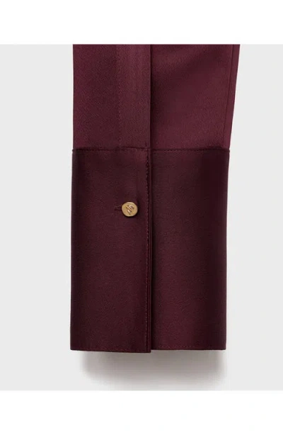 Mango Abstract Print Button-up Shirt In Red