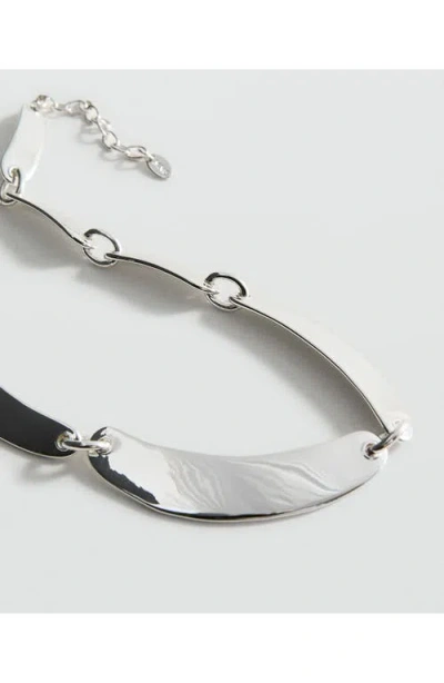 Mango Linked Plate Necklace In Metallic