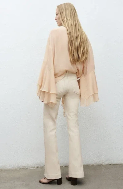 Mango Women's Mid-rise Flared Jeans In White