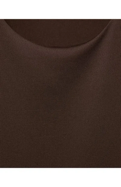 Mango Fitted Sleeveless Top In Brown