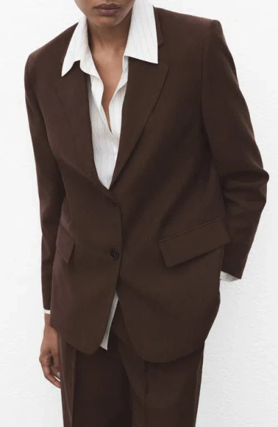 Mango Women's Lyocell Suit Jacket In Brown